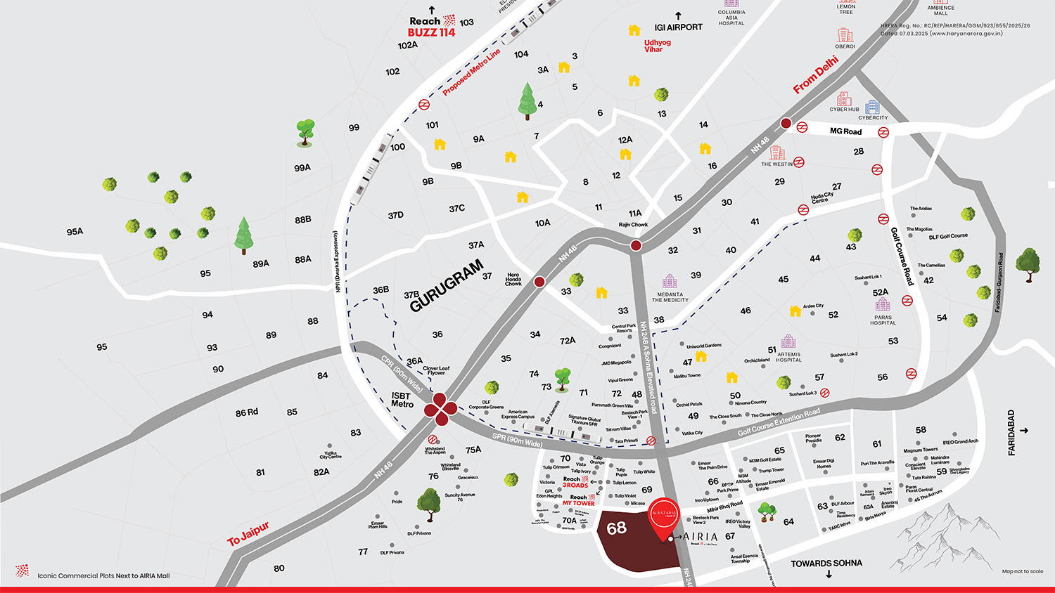 Location of Trevoc Royal Residences